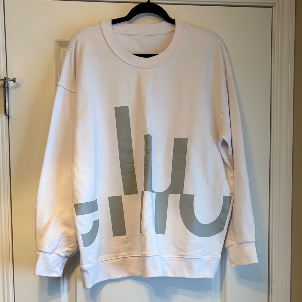 lululemon athletica White Sweatshirt with Light Gray Logo